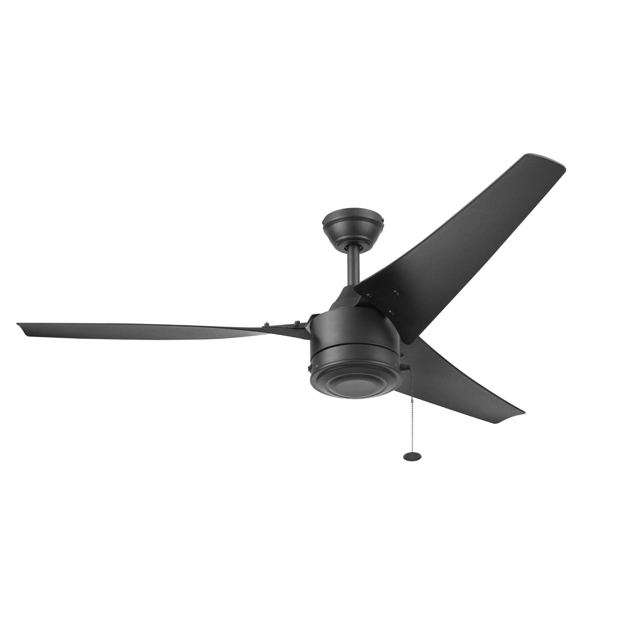 Prominence Home, 56in. Talib Ceiling Fan out Light Matte Black, Fan Diameter 56 in, Fan Blade Span 55-59 Air Delivery 6040 cfm, Model# 51637
